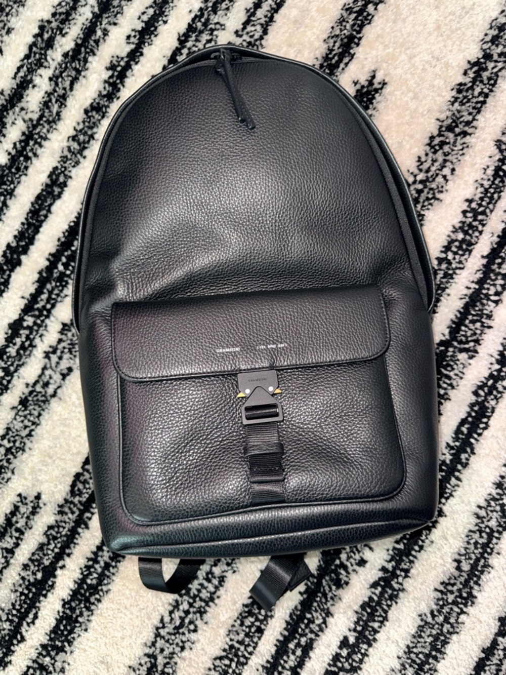 grams(28) 151 Stealth Backpack, version 1 (black pebbled leather)